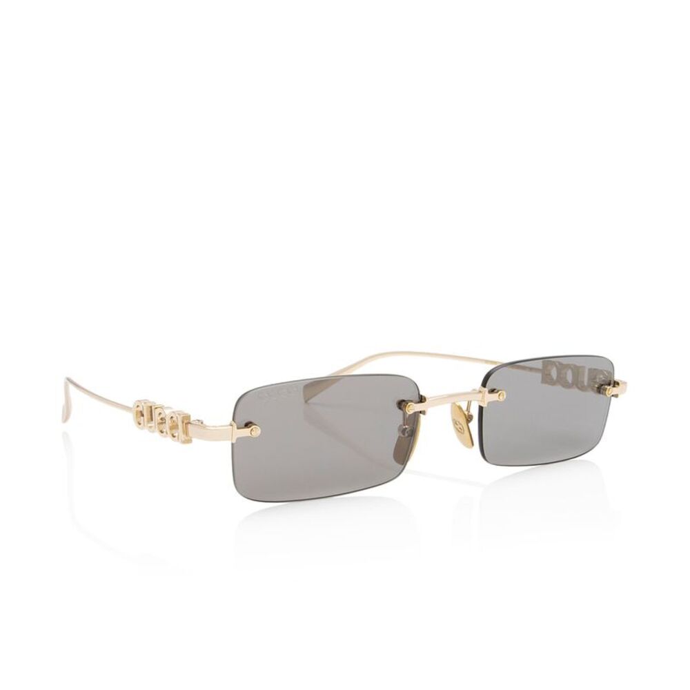 Gucci Logo Rimless Rectangular Sunglasses - Picture 2 of 5